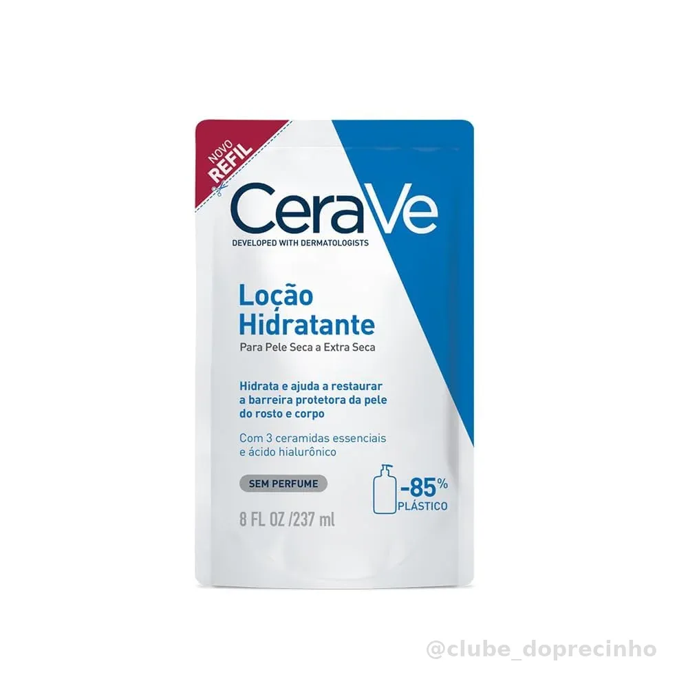 CeraVe, Loção Hidratante Corporal, com textura Fluida e Ácido Hialurônico