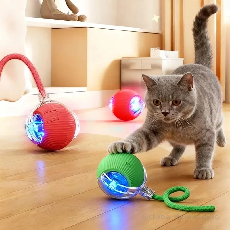 Bola Brinquedos De Rolamento Automático Cauda Do Falso Recarregável Bola Inteligente Gato Interativo