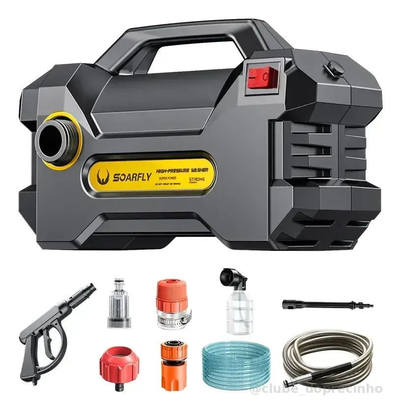 Soarfly Lavadora De Pressão Portátil De 3800w - 160bar Preto 220v 60hz
