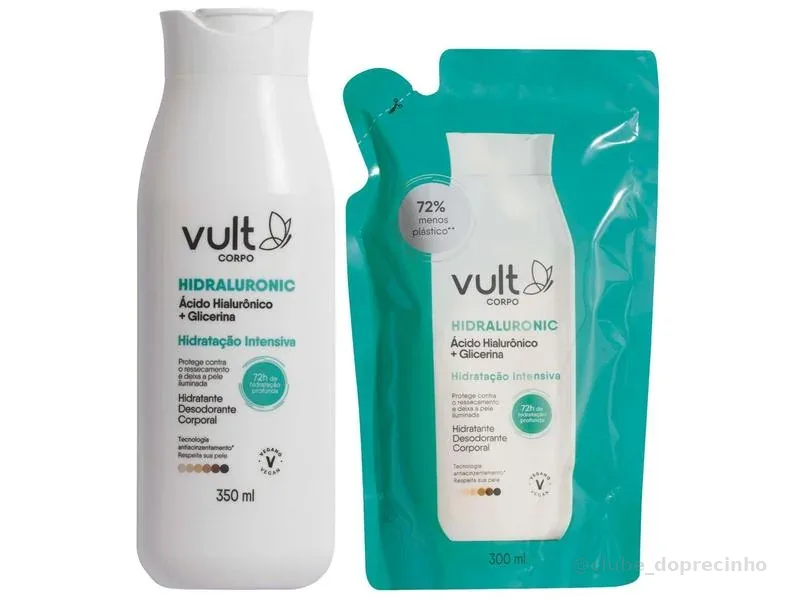 Kit Vult 1 Hidratante Corporal 350ml + 1 Refil Hidratante Corporal 300ml Hidraluronic