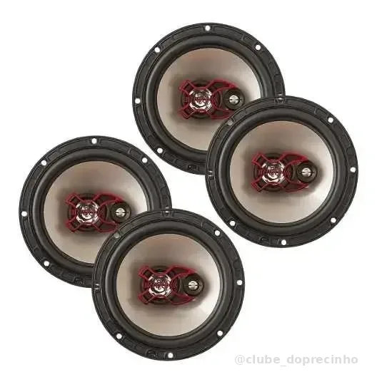 Kit 4 Alto Auto Falantes Bravox B3x60x 6 Polegadas Boca 6x6.