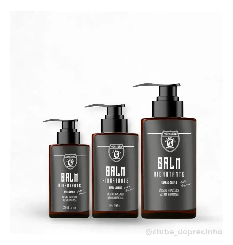 Bálsamo Para Barba Cabelo Balm Finalizador Hidratante Street 500 Ml