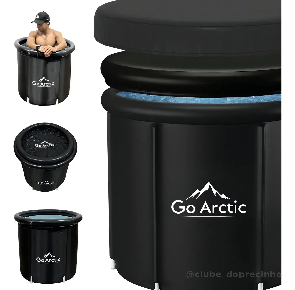 Banheira De Gelo Recovery Atleta Pro Portátil 300l Goarctic Preto