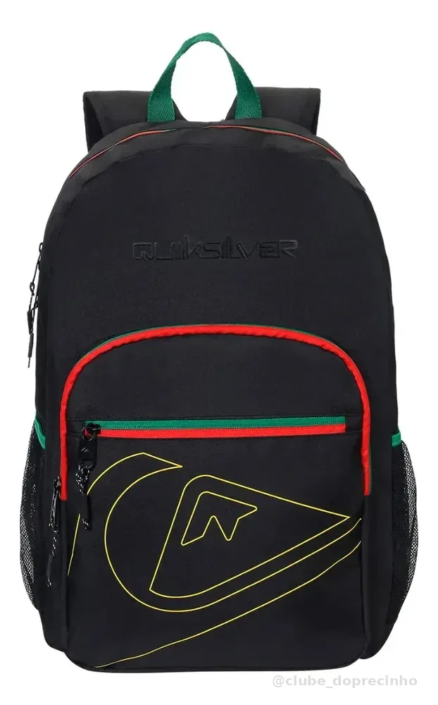 Mochila Esportiva 14621 Quiksilver Preto Xeryus Preto Liso