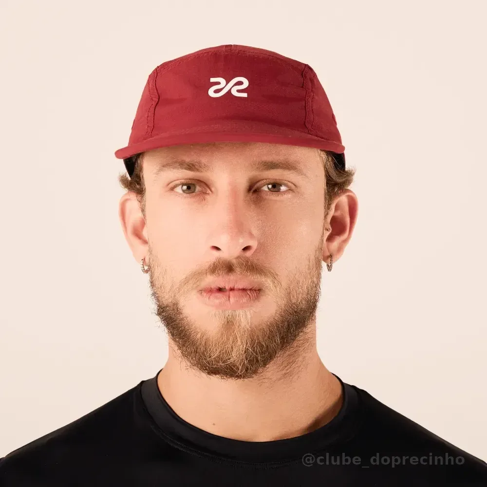 Bone 5 Panel Aba Flexivel Bordô Vinho Hound Vinho Único