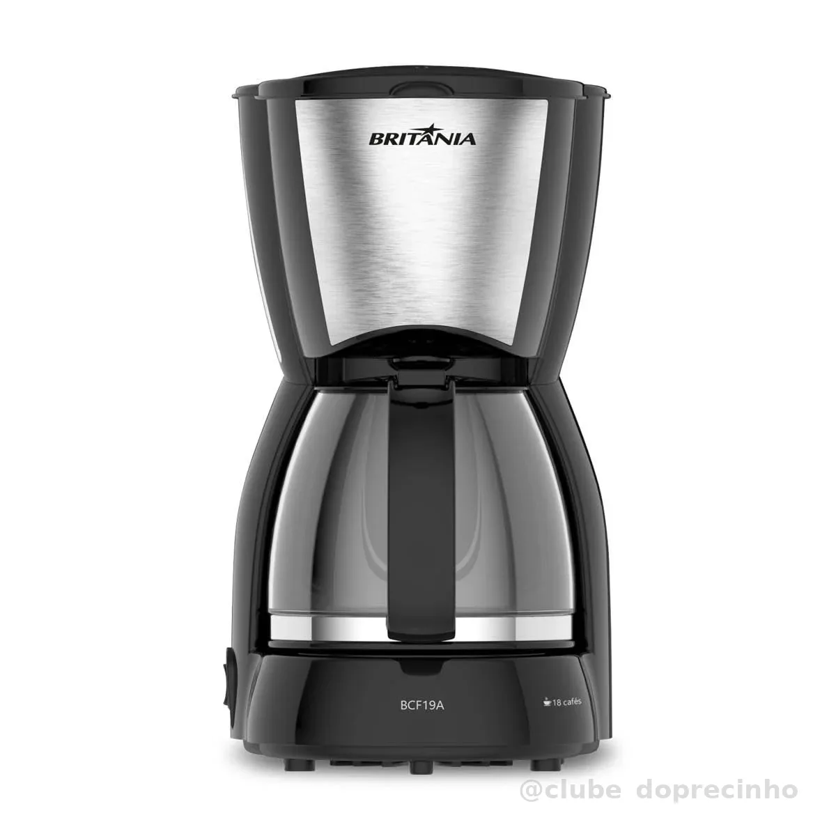 Cafeteira Britânia BCF19 Inox 18 Cafezinhos Jarra de Vidro 550W 127V