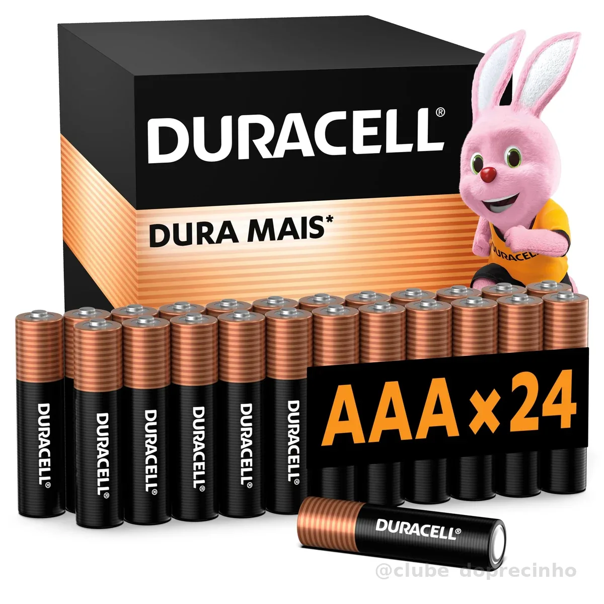 Duracell Pilhas Alcalinas AAA Palito Pack 24 Unidades – Dura Mais - Ideal para Controle de Videogame e Brinquedos