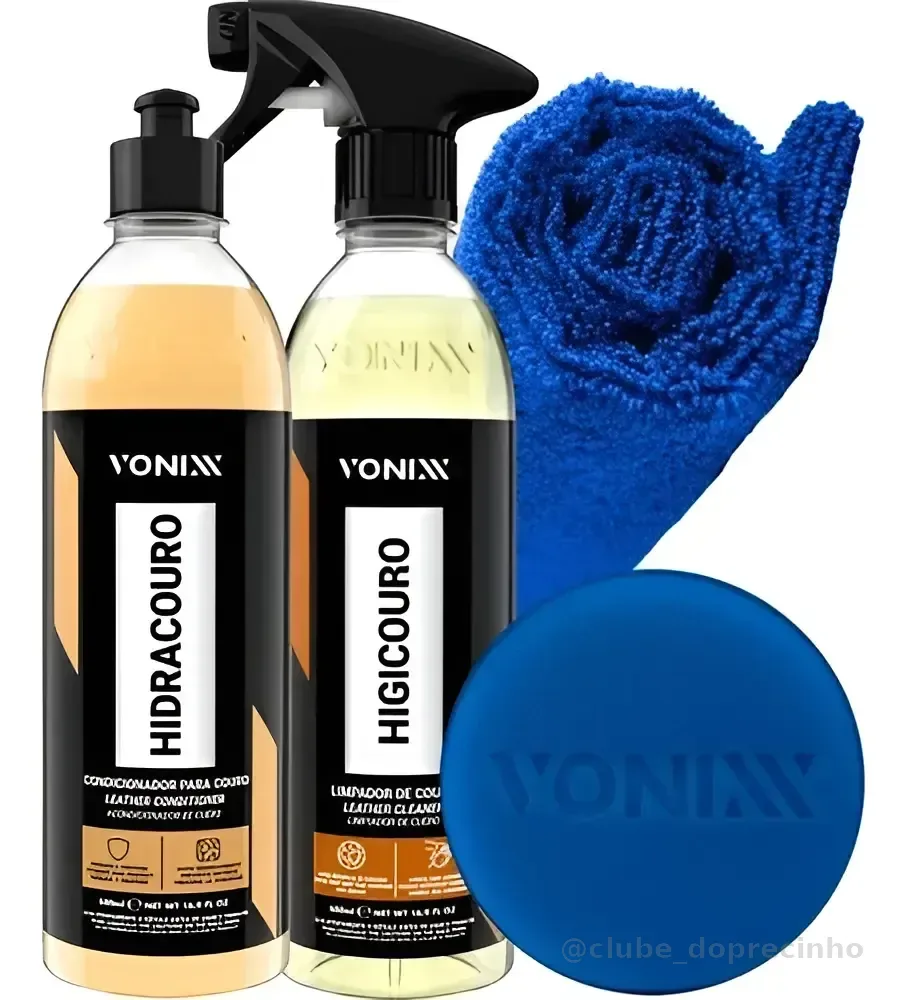 Kit Limpar Hidratar Couro Vonixx Higicouro + Hidracouro + To