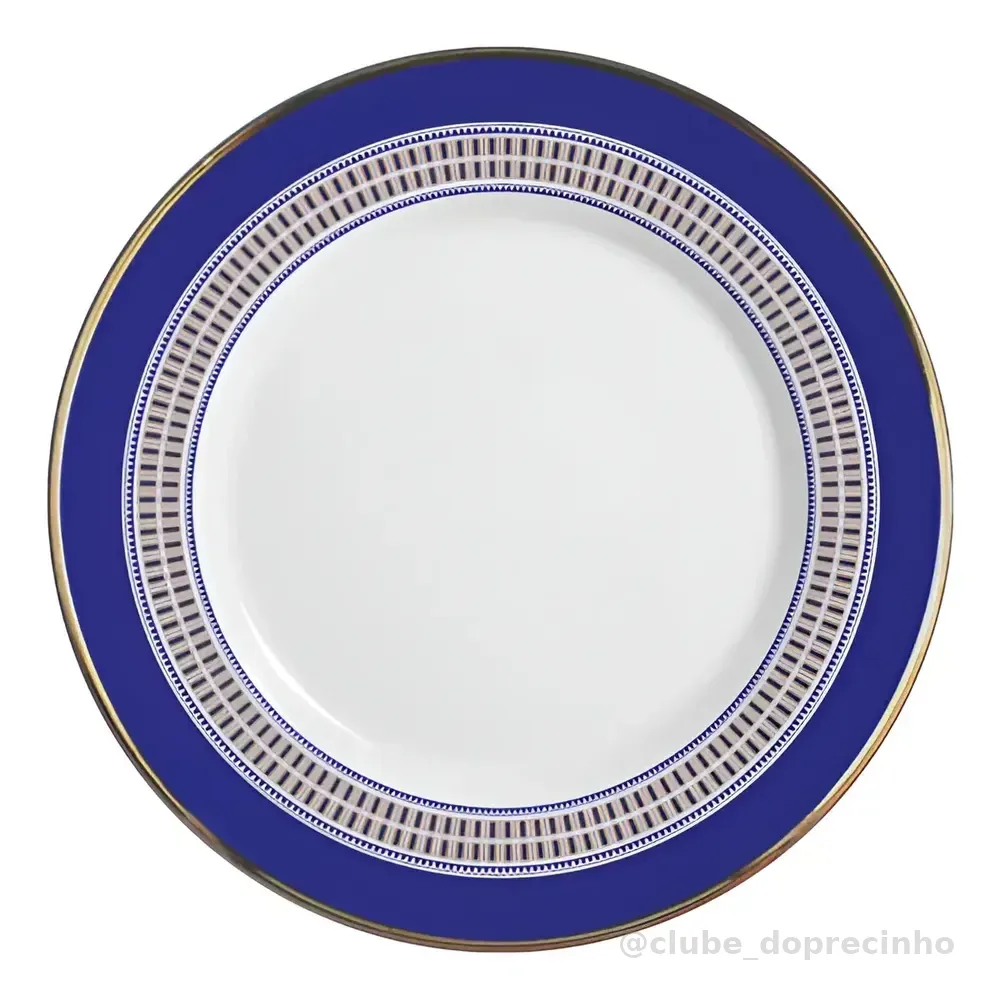 Conjunto de Pratos Sobremesa Acanthus Azul Alleanza