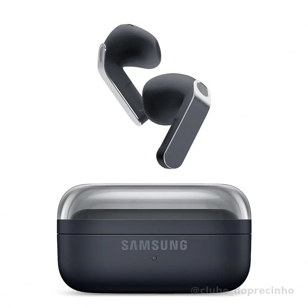 Samsung Galaxy Buds4, Fone de Ouvido, Galaxy AI, Gemini, Preto