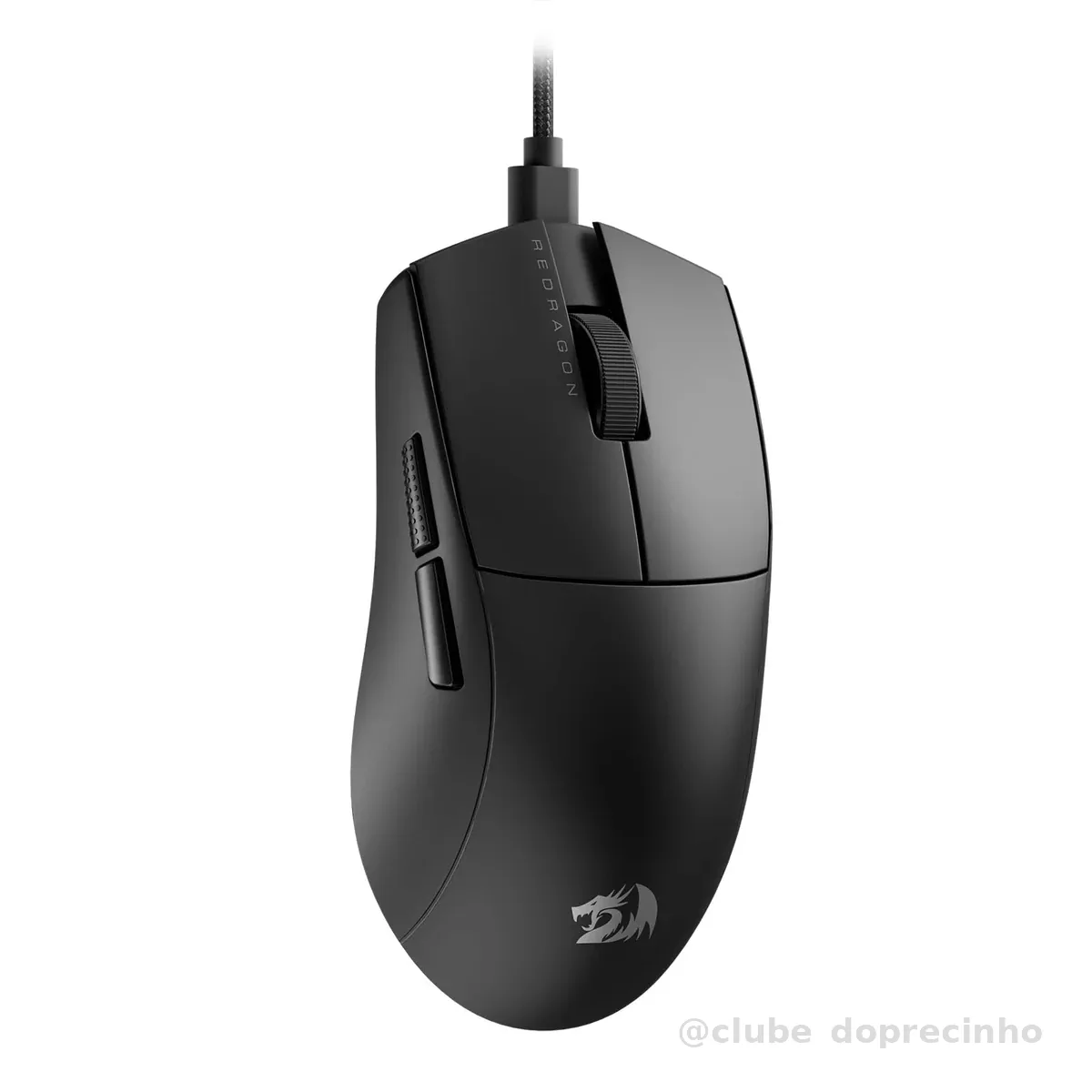 Mouse Gamer Redragon K1ng 1K Preto PAW3327 Cabo USB Tipo-C Removível 12400 DPI M724