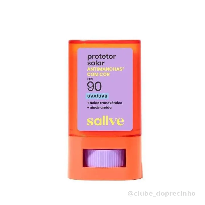 Sallve Protetor Solar Bastão Antimachas FPS 90 com Cor 3-15g