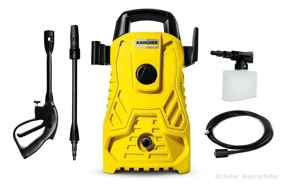 Lavadora de Alta pressão Kärcher Compacta 1500 PSI/Libras 1400W 300L/h com Aplicador de Detergente e Lança Regulável 220v