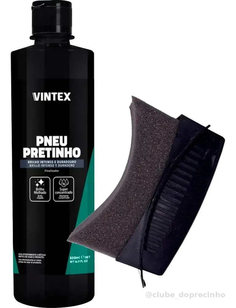 Pneu Pretinho Vonixx Brilha Pneus Carro Moto Vintex 500ml