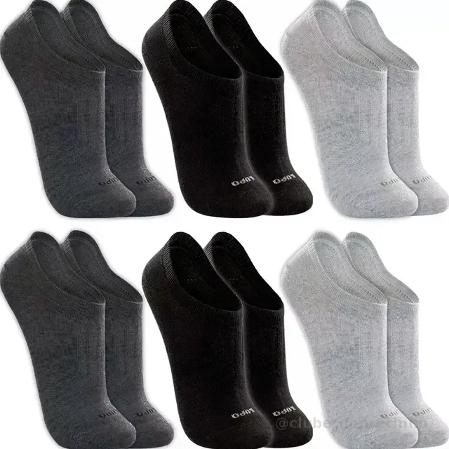 Kit Com 6 Pares De Meia Soquete Algodão Adulto Lupo Sport