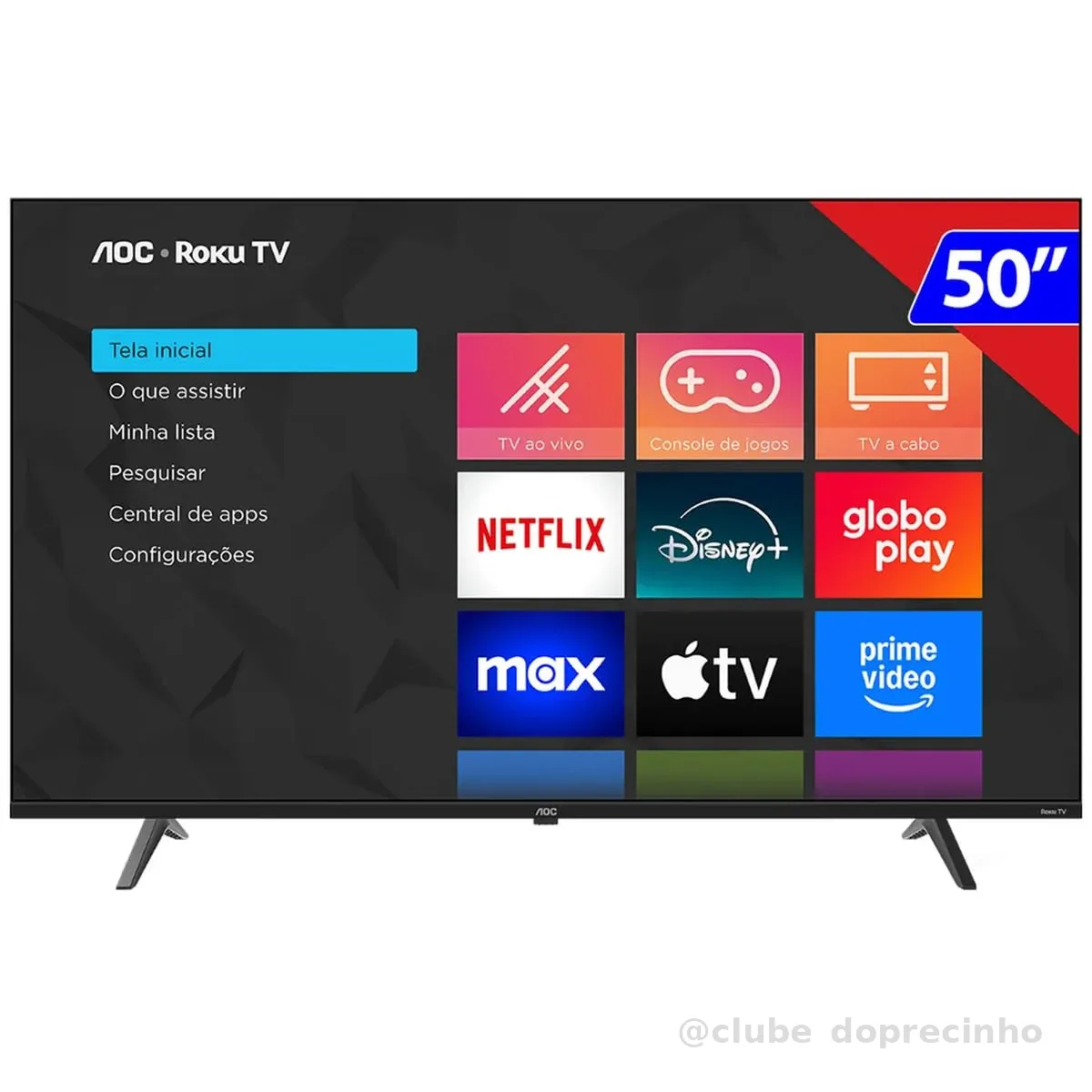 Smart TV AOC 50 Polegadas, DLED, 4K, Roku TV - 50U7045/78G