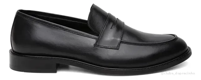 Sapato Masculino Mocassim Em Couro Preto
