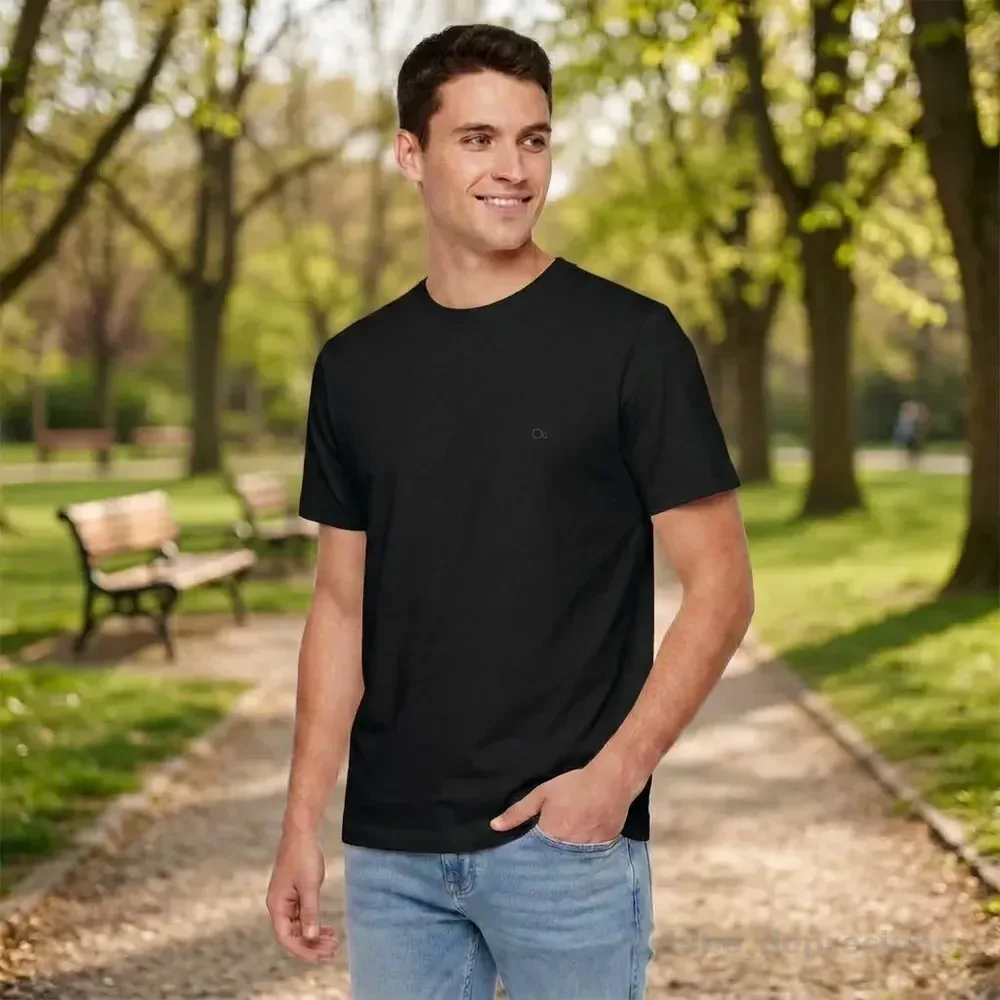 Camiseta Ogochi Básica Lisa Masculina Algodão Promoção Preto M