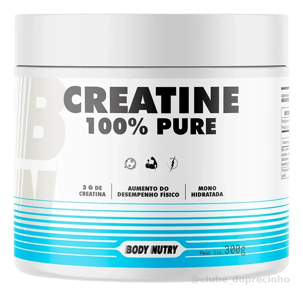 Creatina 100% Pura 300g Monohidratada Micronizada Body Nutry Creatina Pura