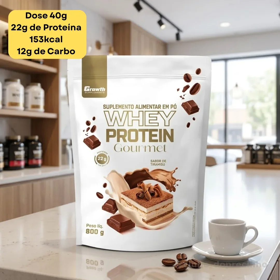 Whey Protein Gourmet 800g Growth Supplements - Tiramisu