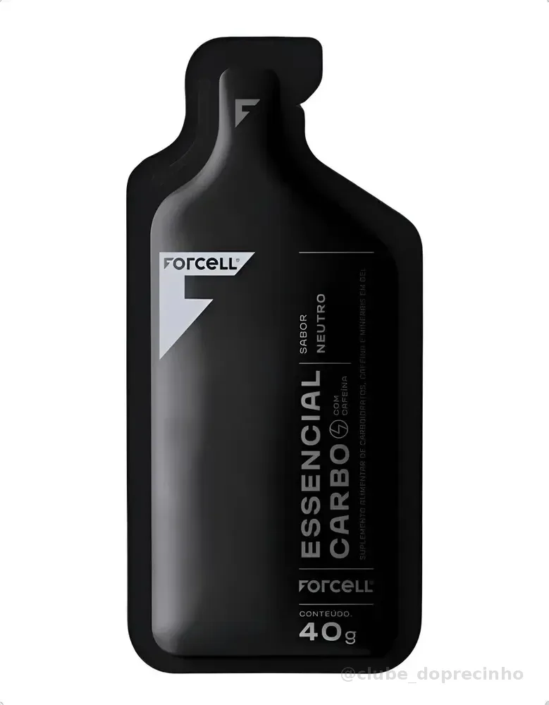 Forcell Essencial Carbo Gel 10x40g Energia Rápida Cafeína Sabor Neutro Com Cafeína