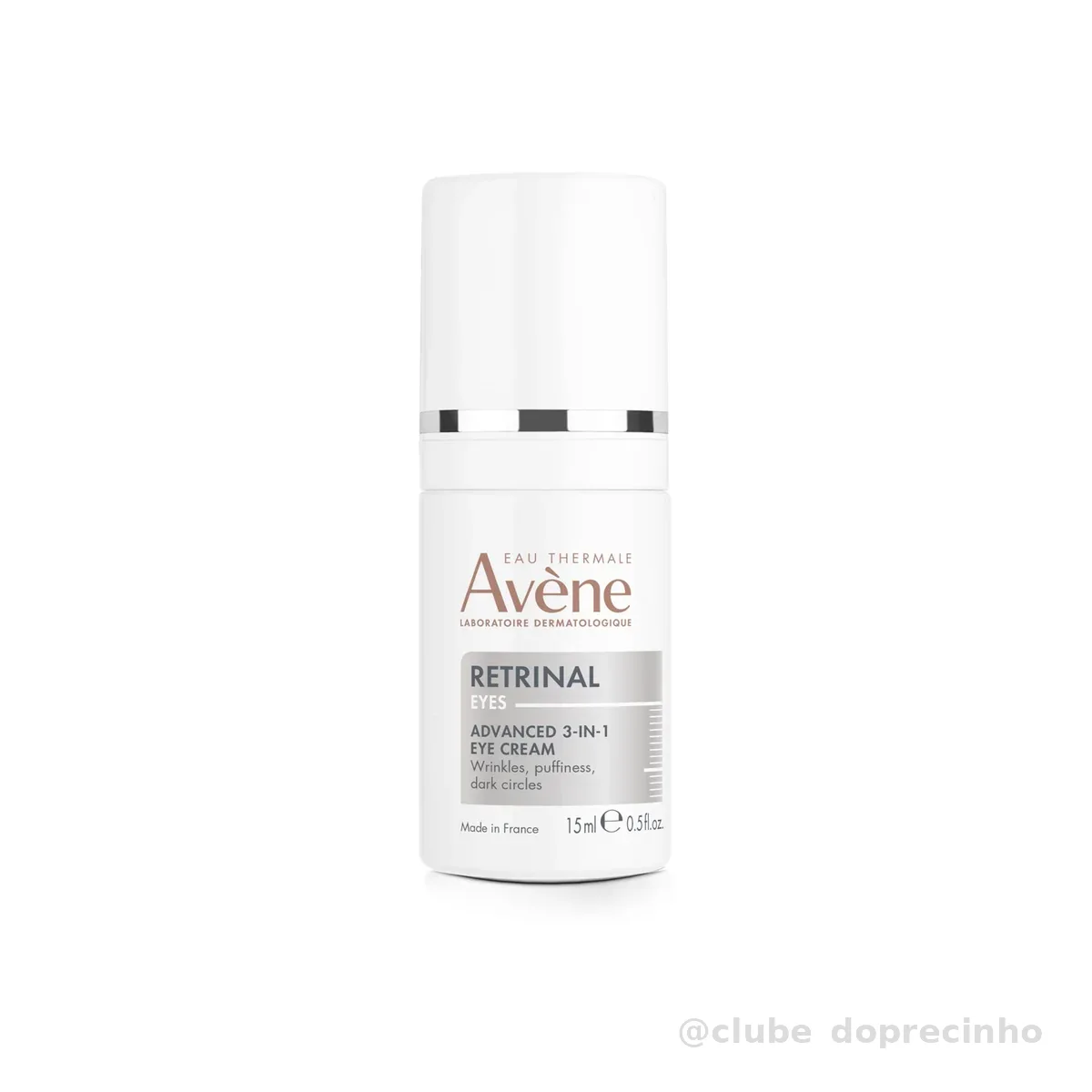 Avène Retrinal Avançado 3 em 1 Creme Para a Área dos Olhos 15ml, com Retinaldeído, Ácido Hialurônico e Sulfato de Dextrano, Anti-Idade, Desempenho Avançado na Redução de Olheiras, Rugas e Bolsas