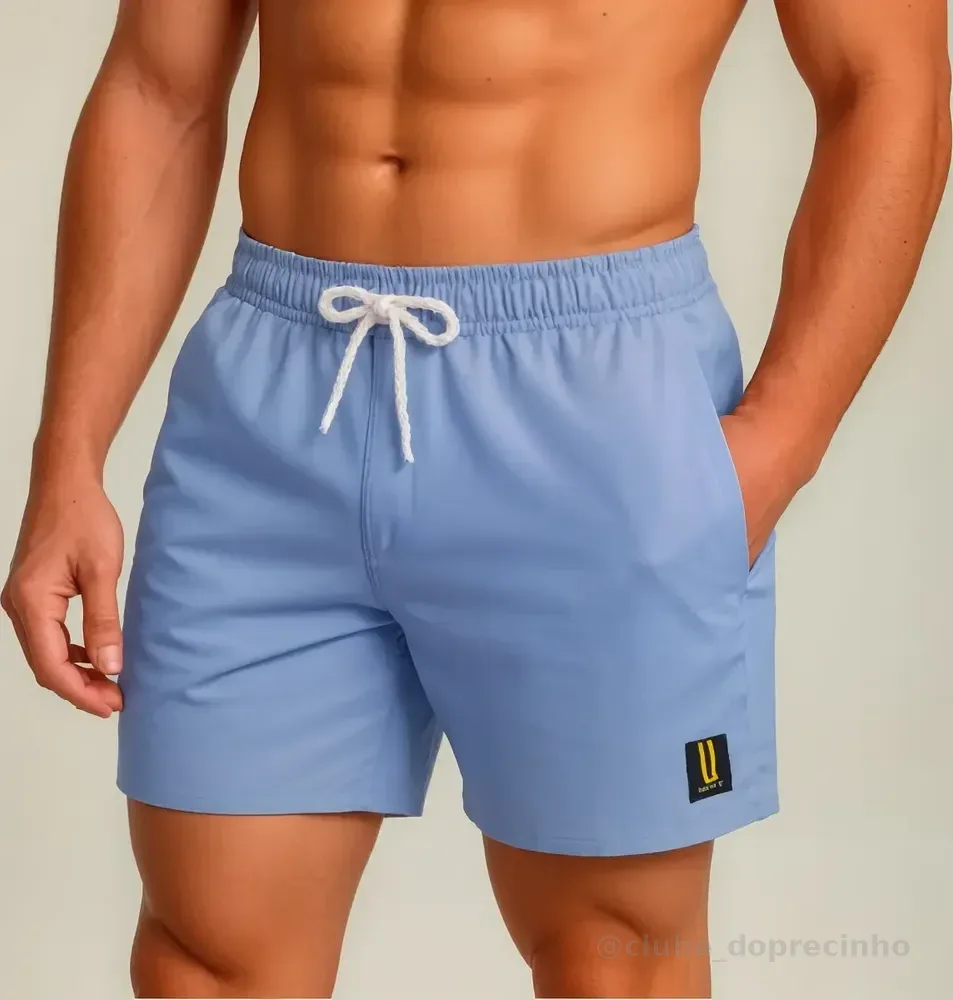 Short Masculino Neon Bermuda Praia Mauricinho Jr Rf. 001 Azul G