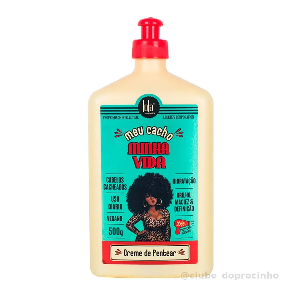 Lola From Rio - Meu Cacho Minha Vida - Creme de Pentear: brilho, maciez e definição. Cabelos Cacheados. 500ml