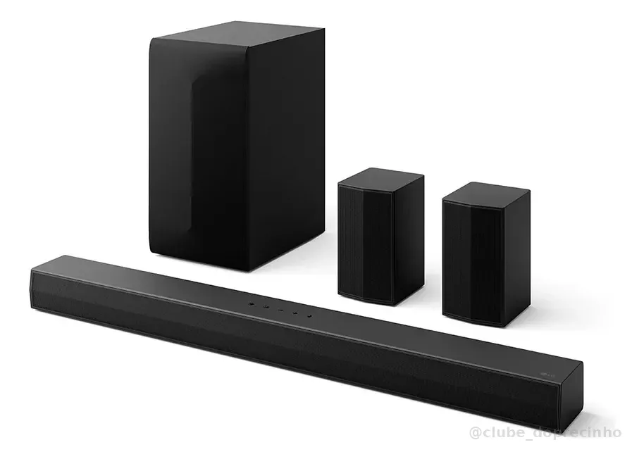 LG Soundbar S60tr 440w Rms, 5.1 Canais, Bluetooth 5.3, Dol Preto 120 Hz