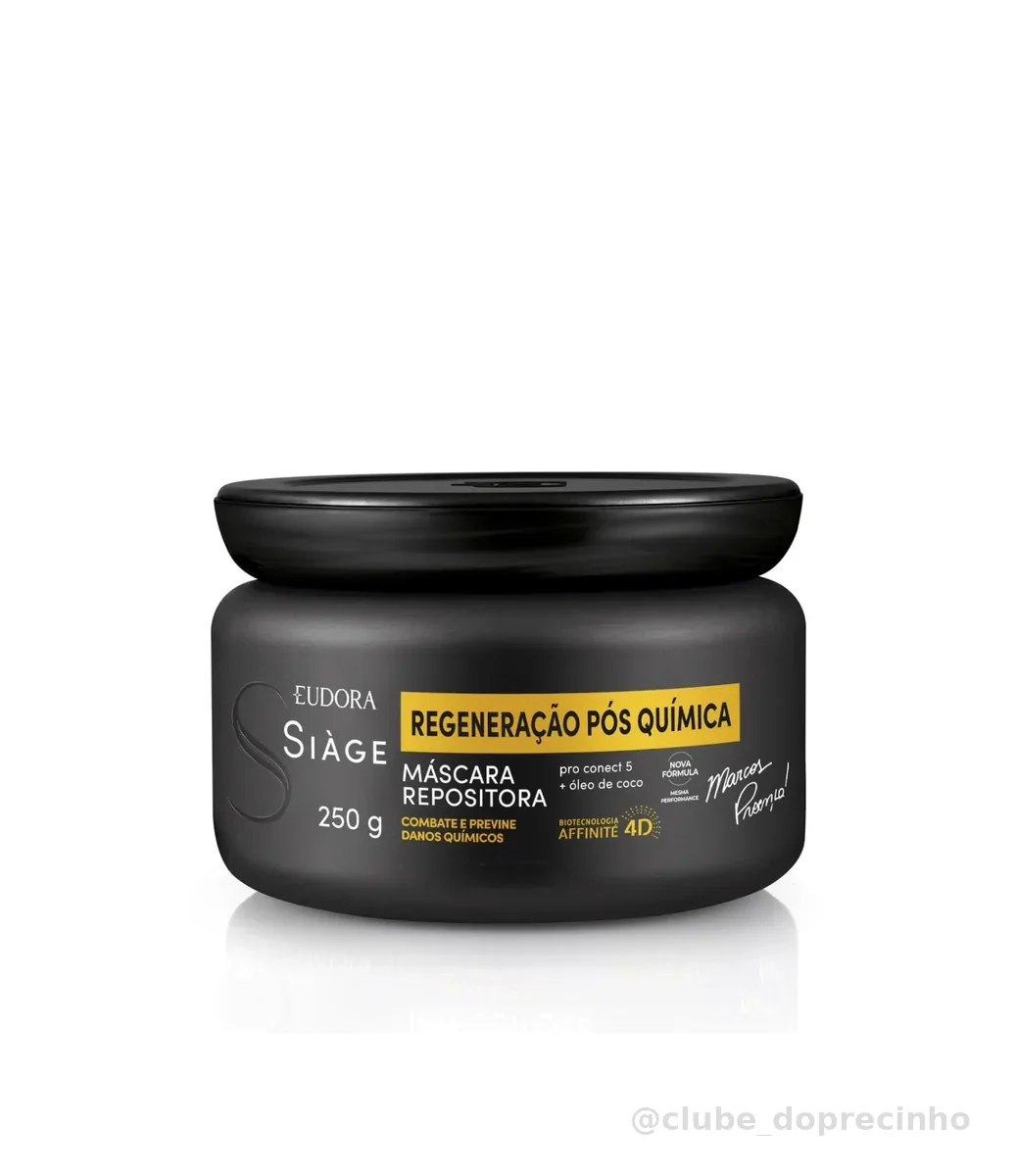Eudora Máscara Repositora Siàge Expert Regeneração Pós Química 250g