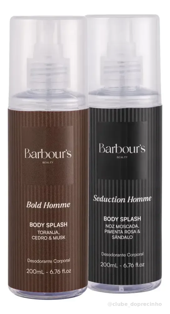 Body Splash Bold E Seduction Homme Barbour's 200ml