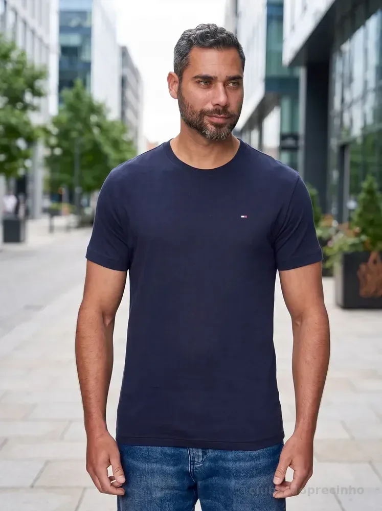 Camiseta Tommy Hilfiger Masculino Abmw0mw36415 Desert Sky N/a P Lisa