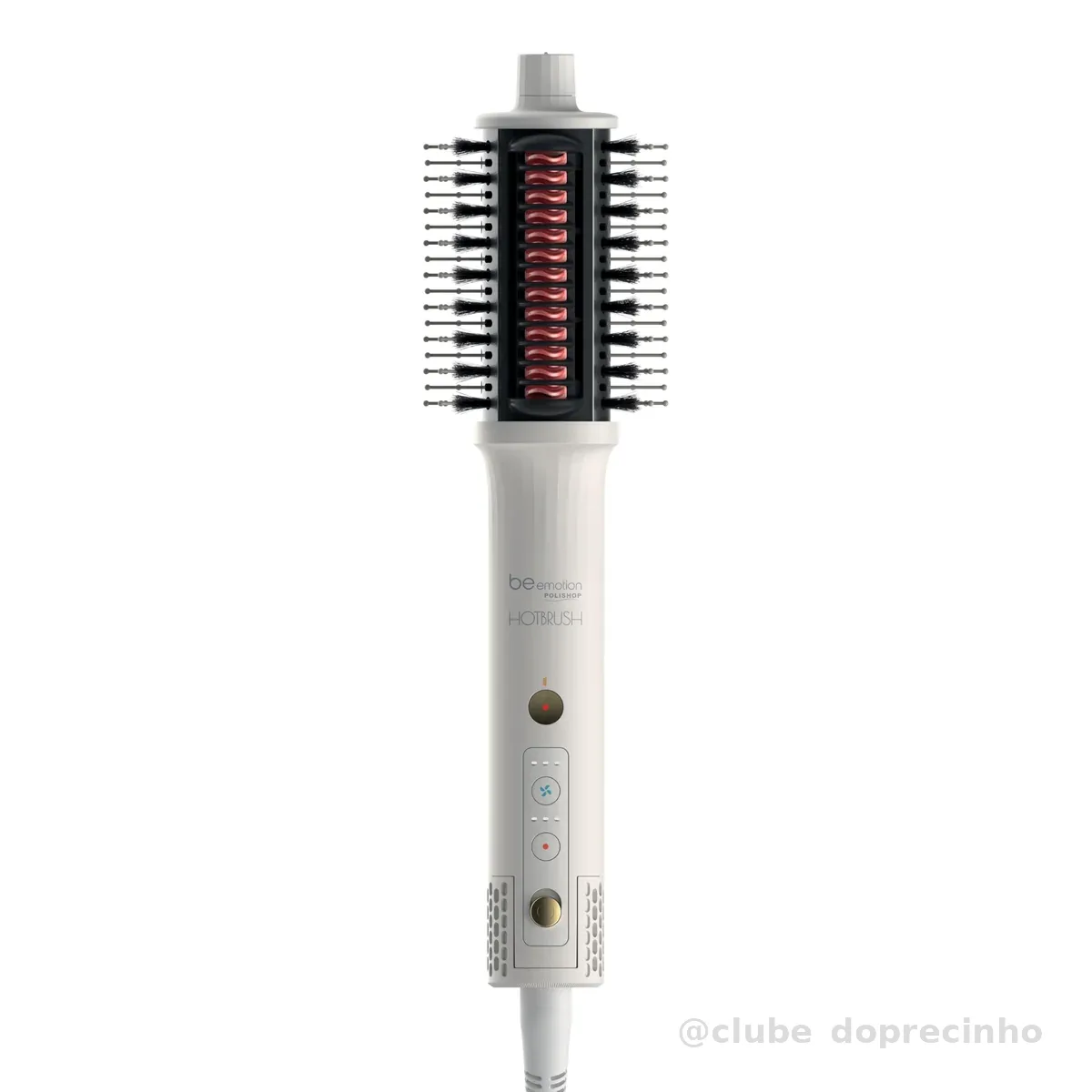 POLISHOP Escova Hot Brush 4 em 1 seca, alisa, modela e da volume 1400W Be emotion (110 Volts)