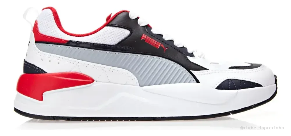 Tênis Masculino E Feminino X-ray 2 Square Bdp Puma Branco/vermelho Liso 41