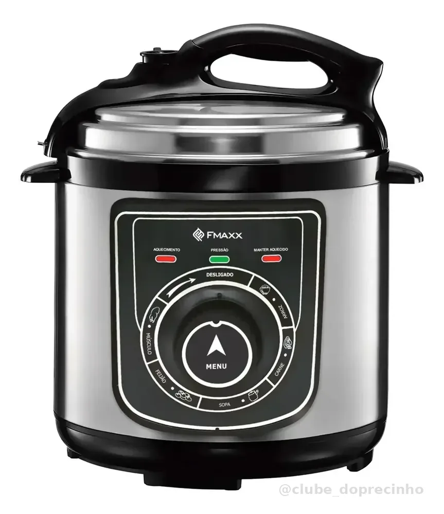Panela De Pressão Elétrica Fmaxx Chef 4 Litros 800w Prateado 60hz