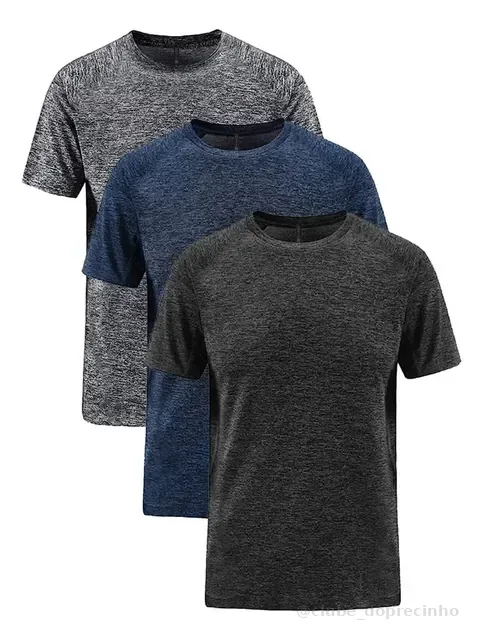 Kit 3 Camisas Camisetas Masculina Dry Fit Premium Academia