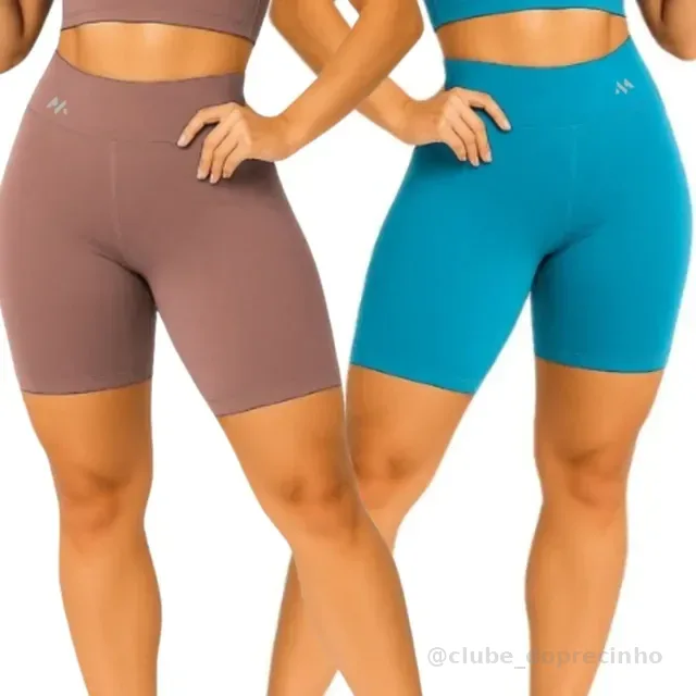 Modella Kit 2 Bermudas Feminina Blackout Zero Transparencia