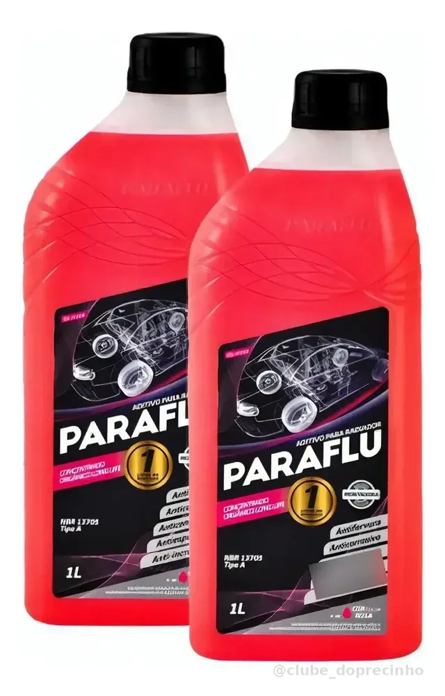 2 Fluido Paraflu Rosa Concentrado Organico 3001 1 Litro Rosa