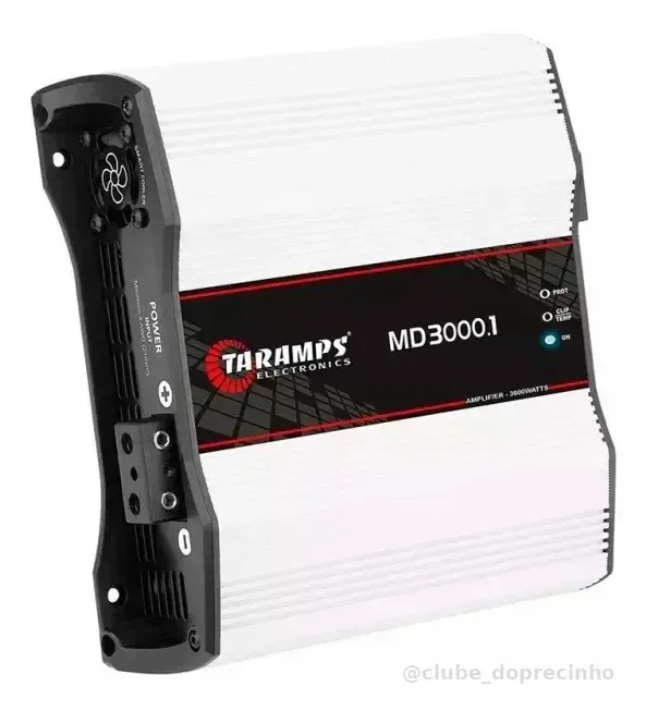 Modulo Taramps Md3000 1 Ohms Md 3000 1 Canal 3000watts 1ohms Cor Branco