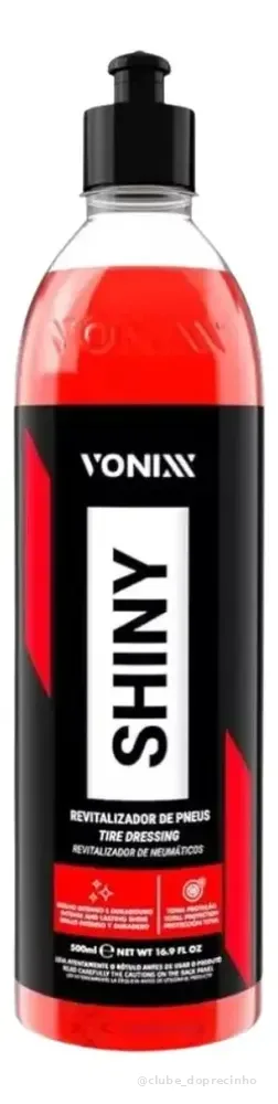 Shiny Revitalizador Pneu Pretinho Longa Duração Vonixx 500ml