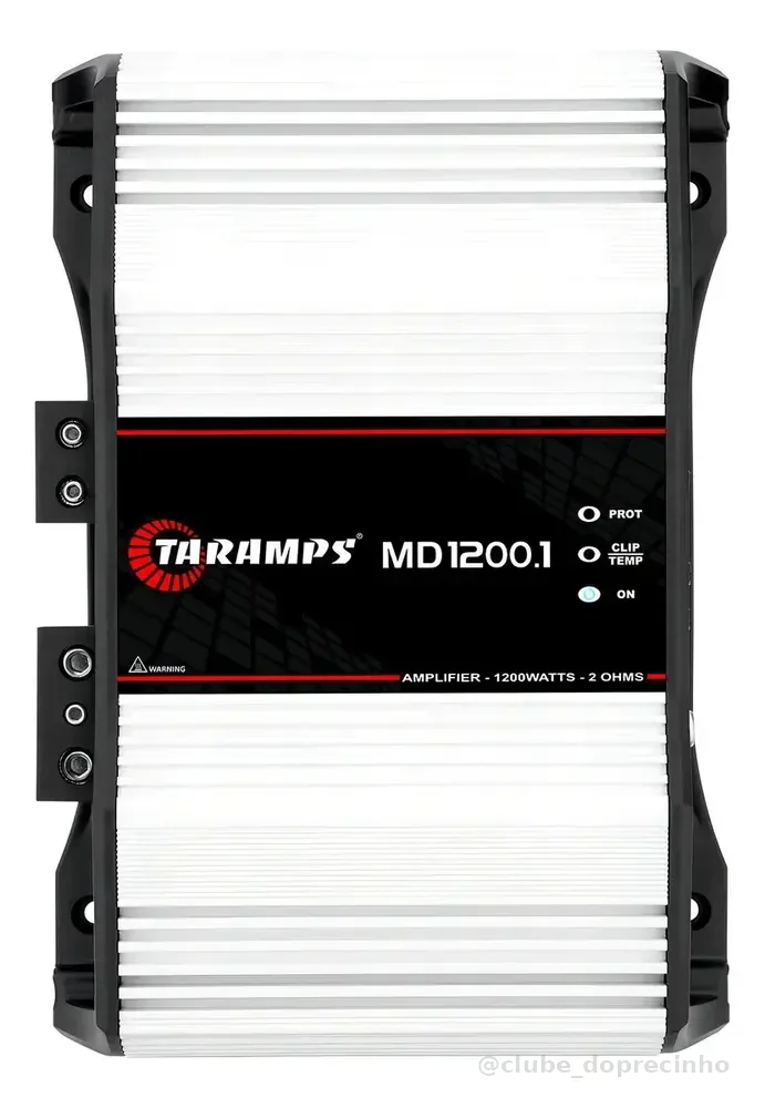 Módulo Amplificador Taramps MD 1200.1 Mono 1200W RMS para Som Automotivo