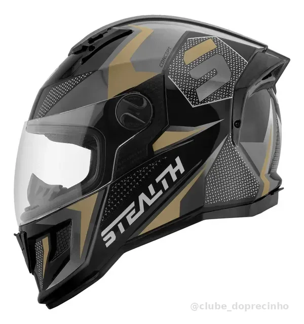 Capacete Moto Integral Protork Stealth Concept Personalizado