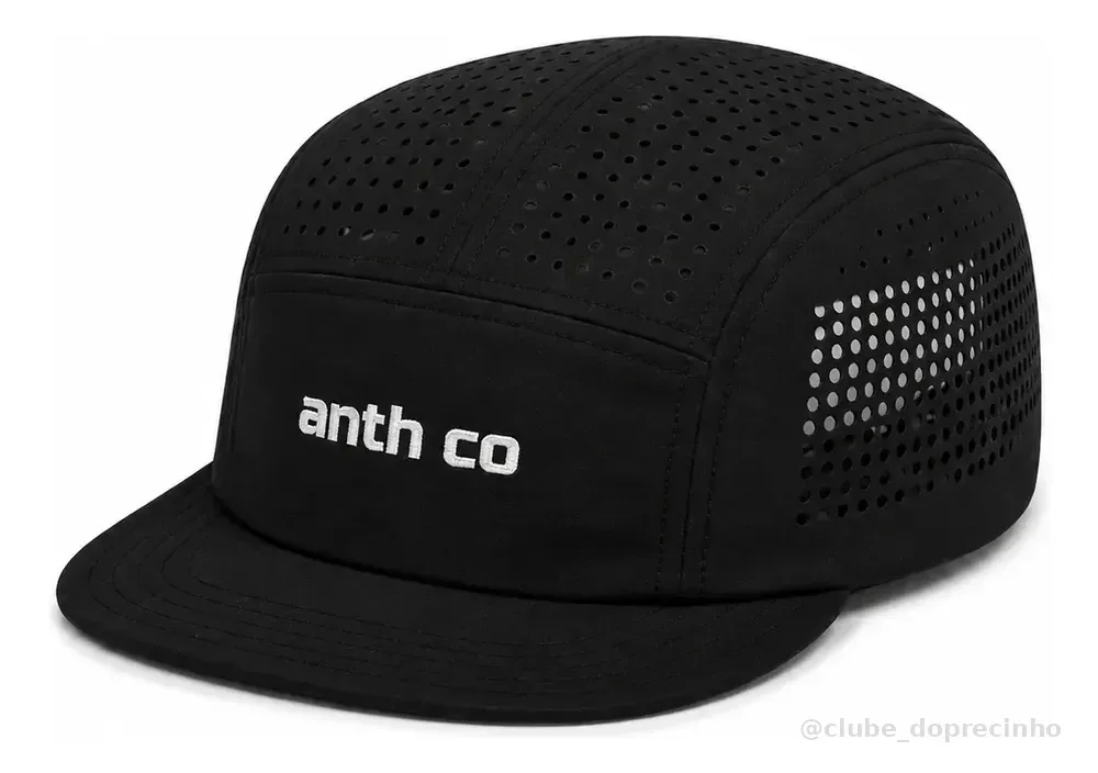 Boné Five Panel Esportivo Fresh Anth Co Respirável Unissex Preto Único