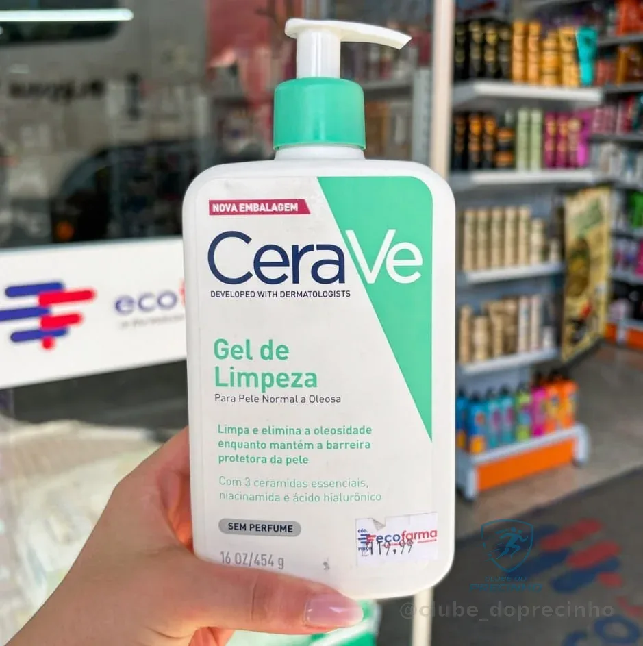 Gel De Limpeza Facial Peles Normais A Oleosas Com Ácido Hialurônico Cerave, 454g Dia/noite