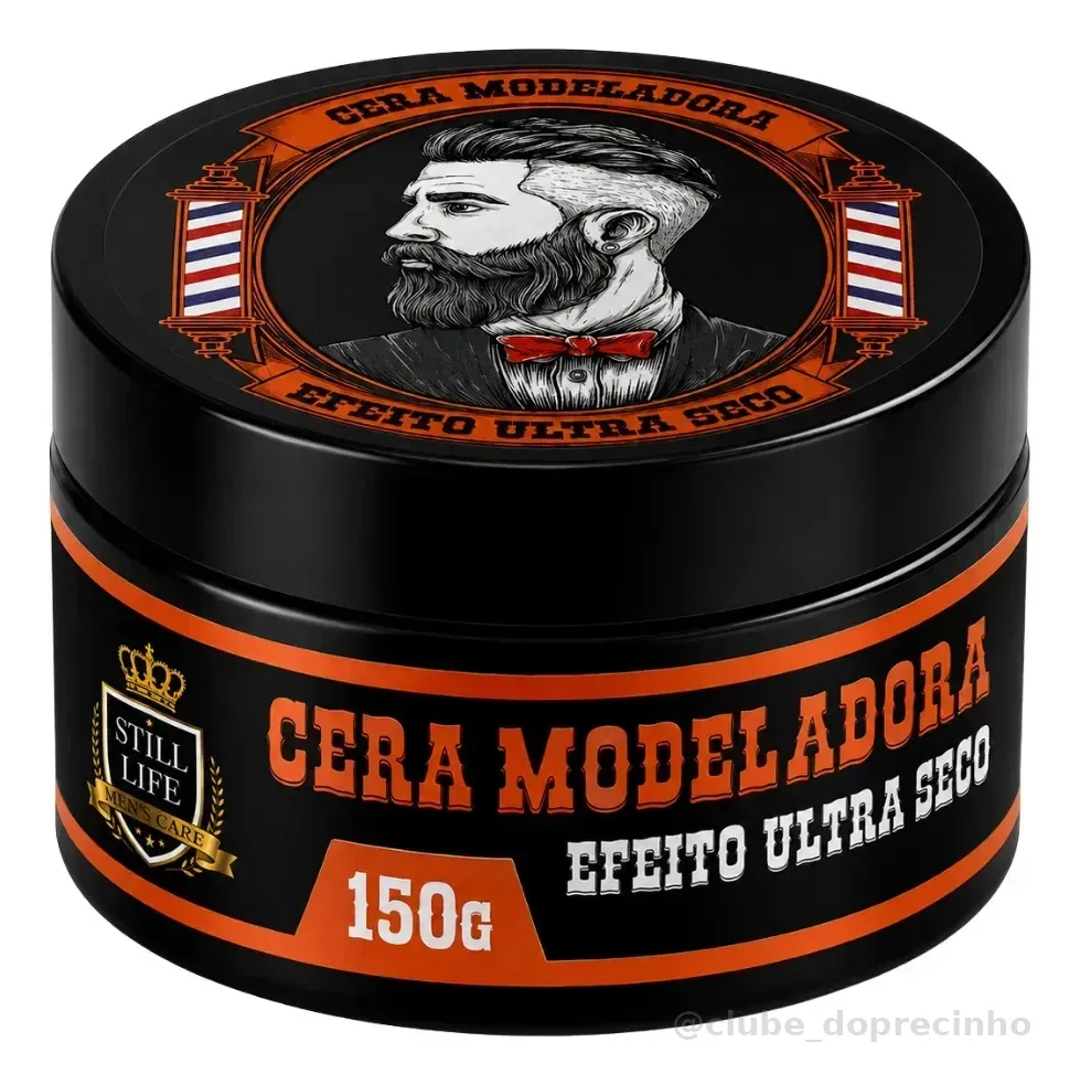 Pomada Cera Modeladora Still Life Cabelo Barba Bigode Ultra Seco Fixação Modelagem Brilho 150g