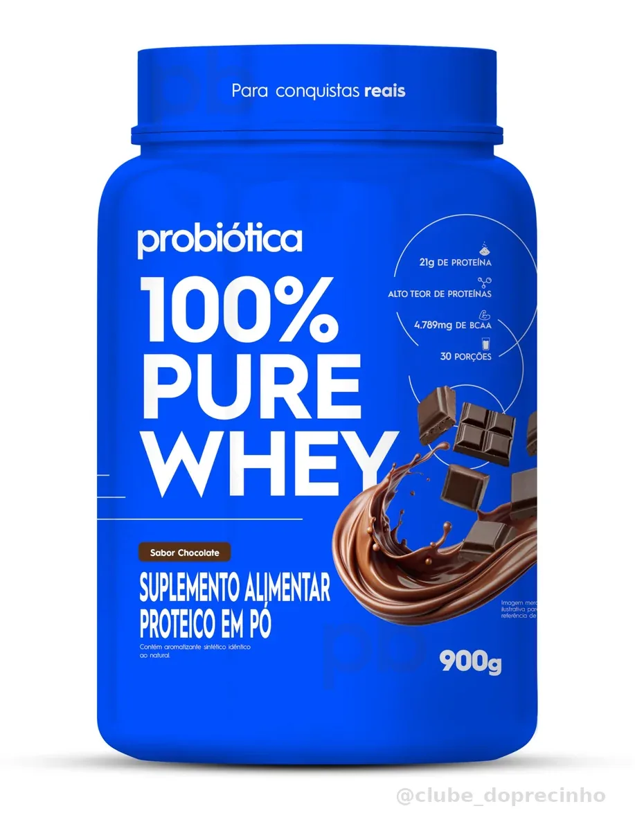 100% Pure Whey (900g), Chocolate, Probiótica