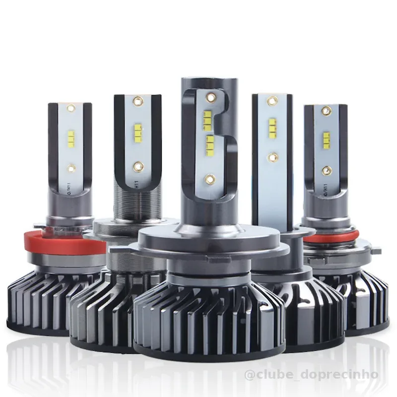 Par de Lâmpadas F2-C6 Super Led 6000K H1 H3 H4 H7 H11 H13 HB3(9005) HB4(9006) H16 H27 - 12V a 24V