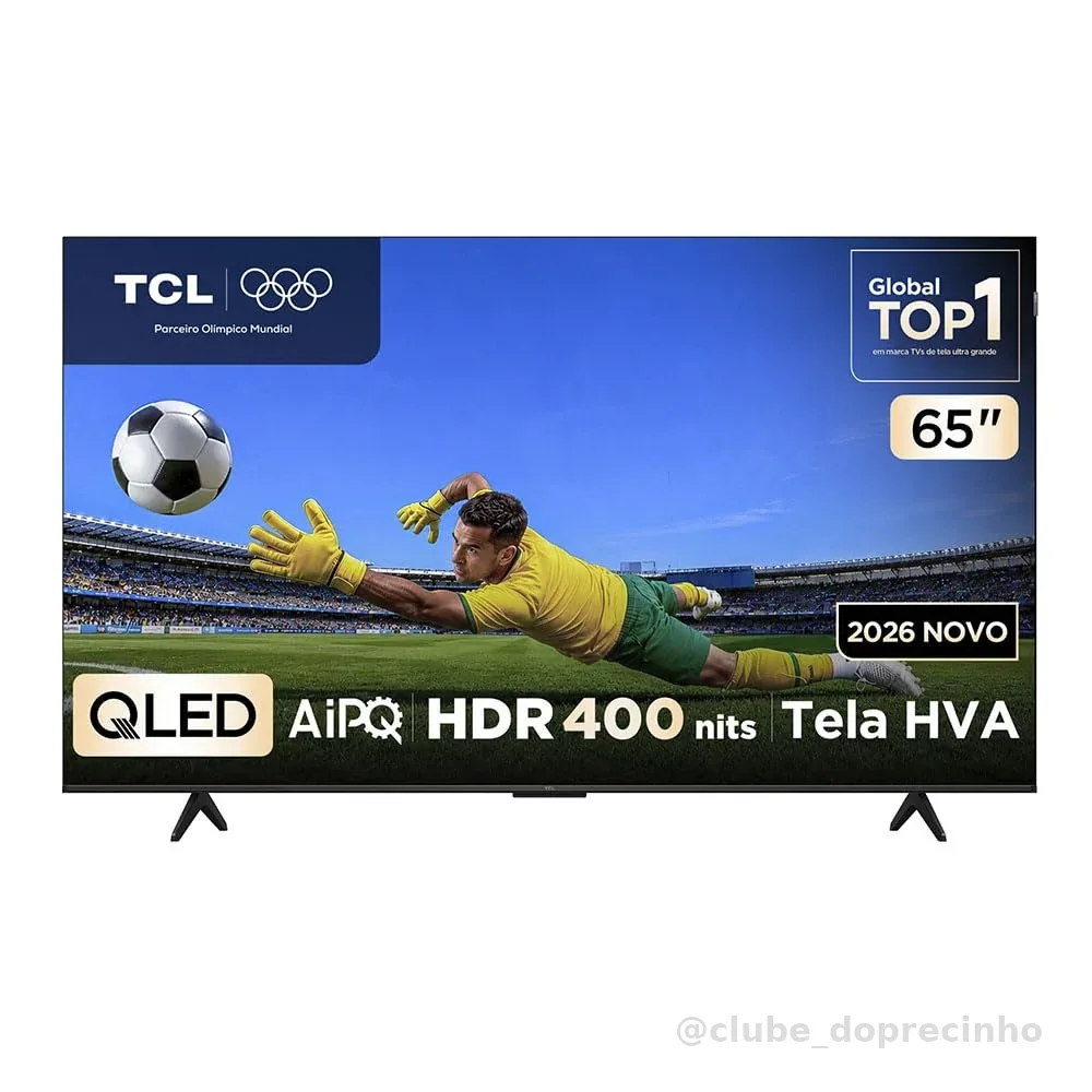Smart TV TCL 65 Polegadas QLED 4K P7L WiFi Bluetooth Google TV HDR10+ 120 Hz VRR AIPQ 65P7L