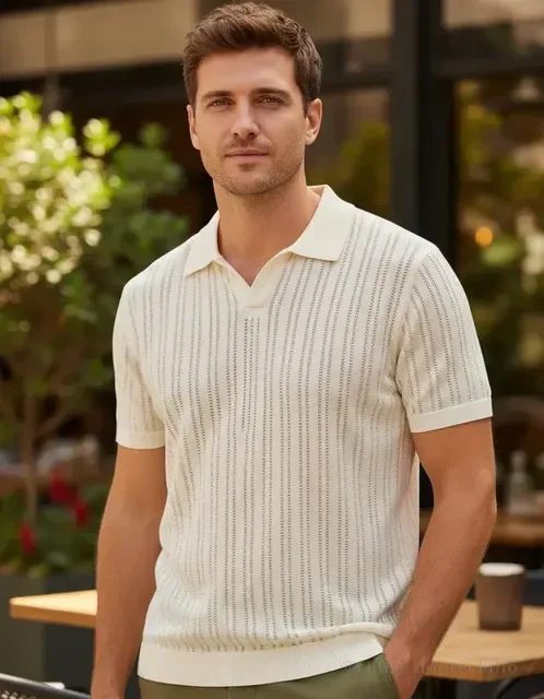 Camisa Gola Polo Tricot Masculina Texturizada Turim Opus