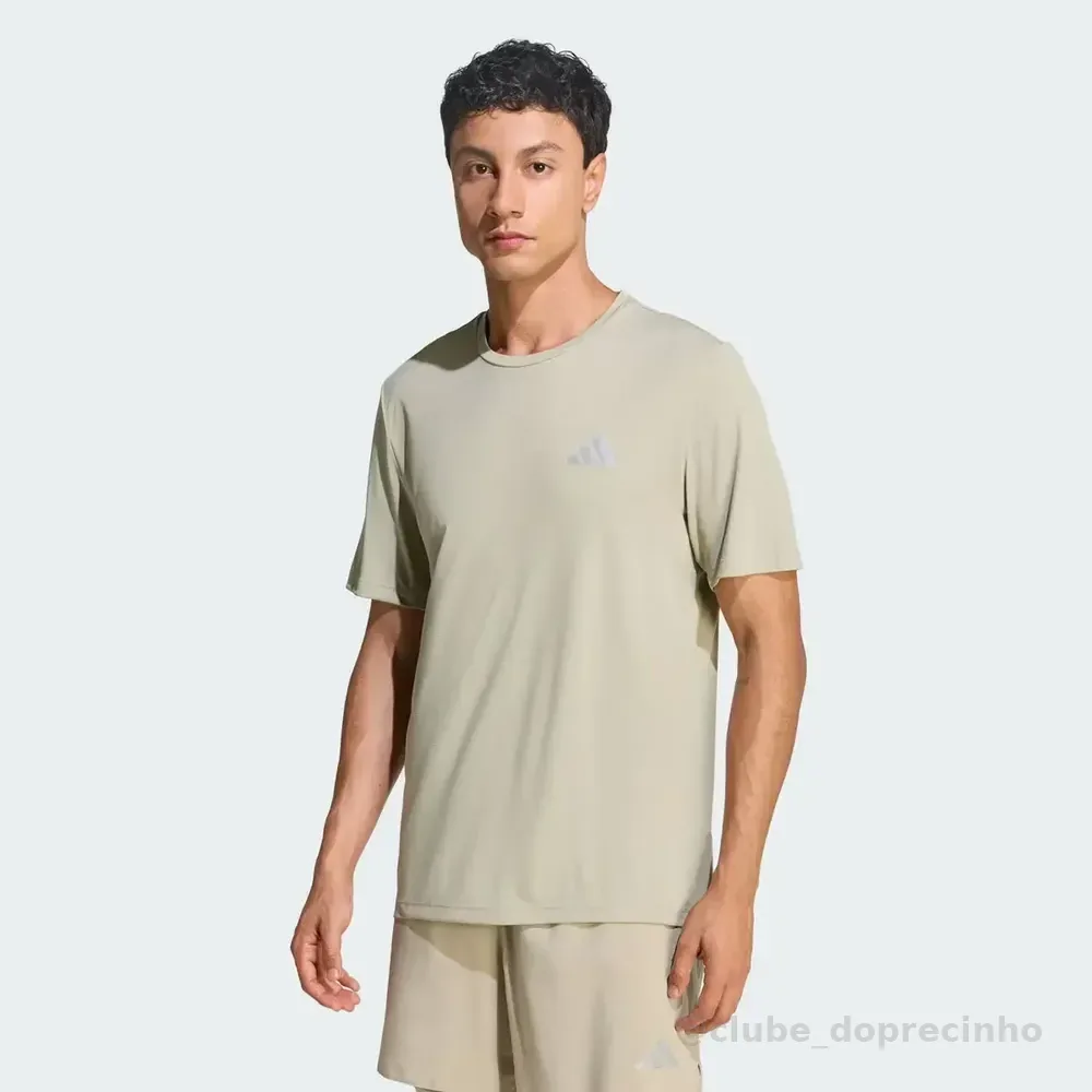 Camiseta adidas Run Ess Tee Verde Verde